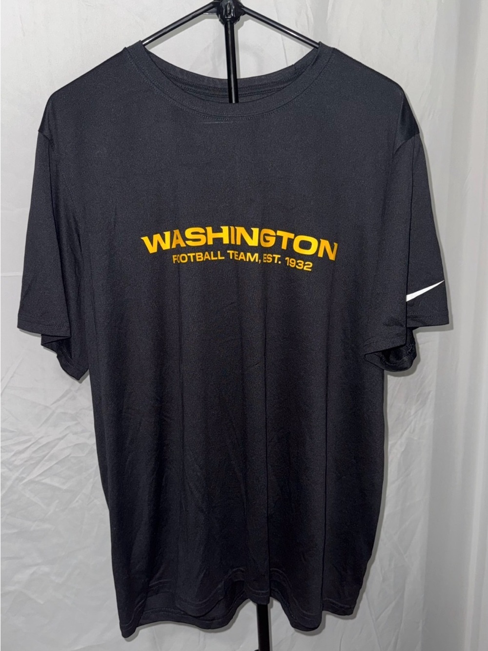 Nike Black Washington Graphic Tee with Yellow Text